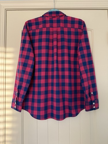 Vineyard Vines Performance Women’s Flannel Pink blue Plaid Shirt Size 10 - Picture 2 of 6