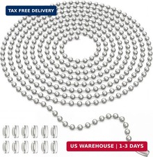 120-Inch Extra Long Ceiling Fan Pull Chain Extender, Premium Ball Chain with 12