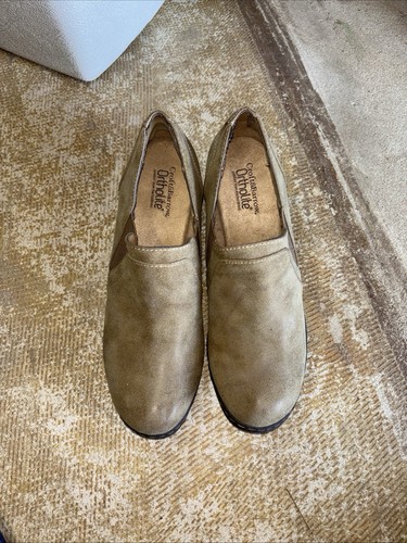 Croft & Barrow Ankle Boots Womens 8 M Brown Ortholite Slip On Block Heel Suede