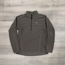 Arcteryx Delta LT Micro Fleece 1/2  Zip Thermal Shirt Grey Men’s Size Large