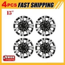 15 Set Of 4 Wheel Covers Snap On Hubcaps Full Hub Caps Fit R15 Tire Steel Rim 15 Set Of 4 Wheel Covers Snap On Hubcaps Full Hub Caps Fit R15 Tire Steel Rim