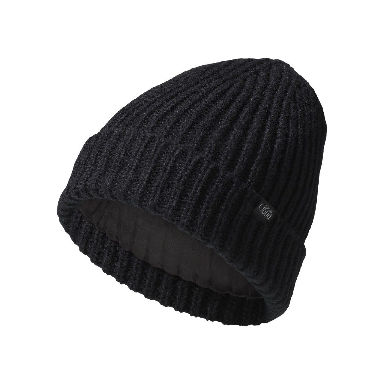 Silver Cloud Silver Ion Infused Satin Lined Beanie - Black