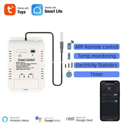 Tuya WiFi Wlan Kabellos Temperatur Modul Sensor APP Steuerung 433 Fernbedienung