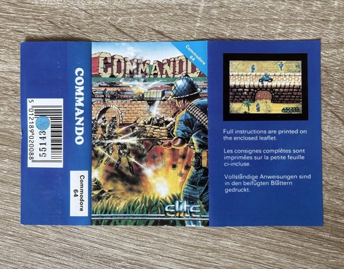 Commando Commodore 64 128 de Elite 1ª versión 1985 probado funcionando - Imagen 6 de 11