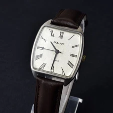 RARE Poljot Roman Numerals USSR Watch. Serviced. Soviet Military Wristwatch