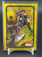 2025 TOPPS CHROME MARVEL 134 SILVER SURFER Yellow Lava Refractor