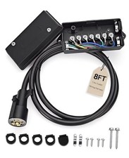 7 Way Trailer Wiring Harness Kit 8 FT with 7 Way 8FT Trailer Cord And Box