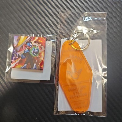 Mega Man Star Force / Rockman  Kuji Capsule Vault Keychain + Can Badge Set