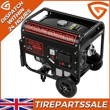 Recoil Portable Petrol Generator W/ WHEELS 15L Tank 215cc 3kw/2.1kw 4 Stroke UK