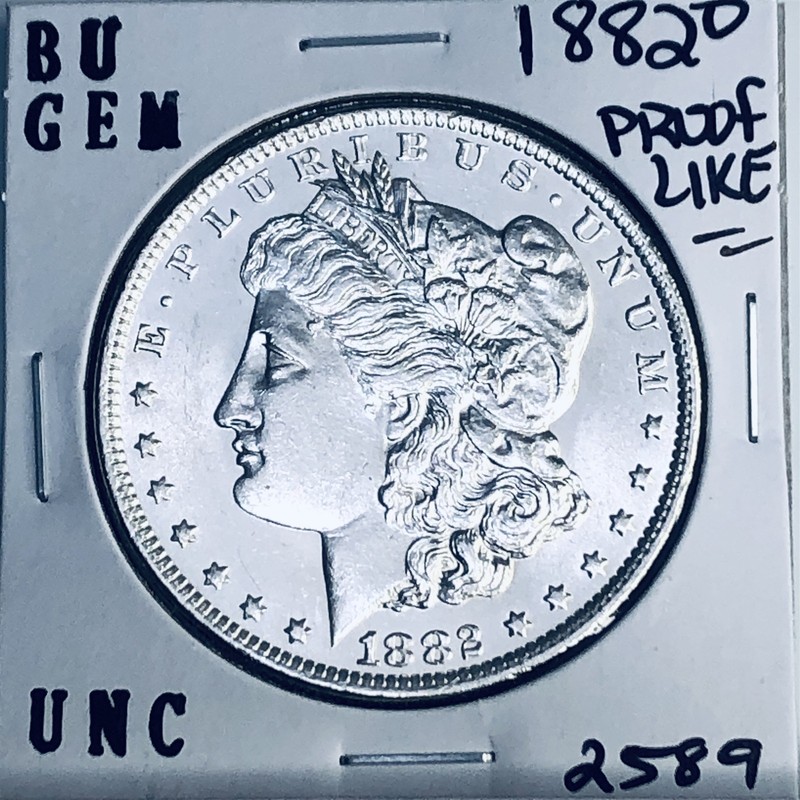 1882 O BU GEM MORGAN SILVER DOLLAR UNC MS+++ U.S. MINT RARE COIN 2589