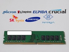 Major Brand 16 GB PC4-19200 (DDR4-2400) 2Rx8 DDR4 Desktop Memory - Used