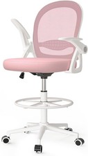 Drafting Chair Tall Office Chair Ergonomic Desk Chair Swivel Painting Pink