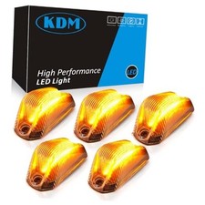 KDM Clear Lens Led Cab Roof Top Marker Lights assembly Clear Lens- Amber Light