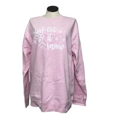 Cammi Jeanne Crew Neck Pullover Women s Size L Color Light Pink Long Sleeve s
