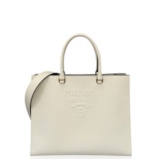 Prada Tote Bag White Saffiano Calfskin jx040726a0