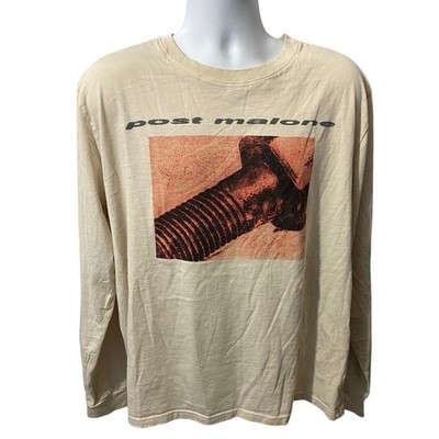 POST MALONE POSTY CO SHIRT   Bolt Logo Long Sleeve Graphic Tee Men's XL