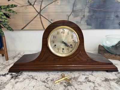 Restored 1928 Seth Thomas No. 91 Westminster Chime Antique Clock, Key Wind 8 Day
