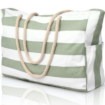 Becokan Beach Bags for Women Large Waterproof Beach Tote Bag Zipper Beach Bag...