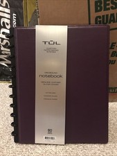 TUL Custom Note-Taking System Discbound Leather Notebook, Letter Size, Purple