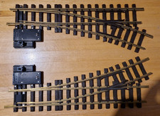 LGB 1615 + 1605 Elektroweiche rechts und links Beleuchtung +4x LGB1600 r=1175