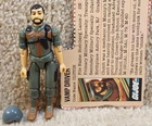 Complete Really Nice Vintage 1982 GI Joe Clutch Straight Arm With Filecard