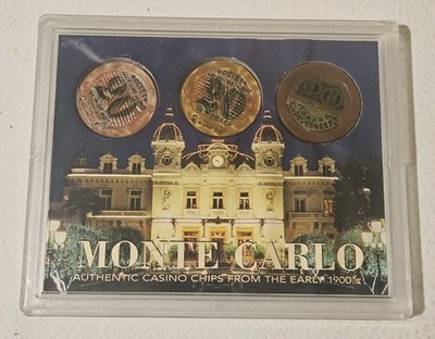 monte carlo authetic casino chips from the early 1900's Societe De Monaco Rare