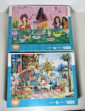 Lot of 2 Ravensburger Wonder Forge 1000 Piece Jigsaw Puzzles COMPLETE