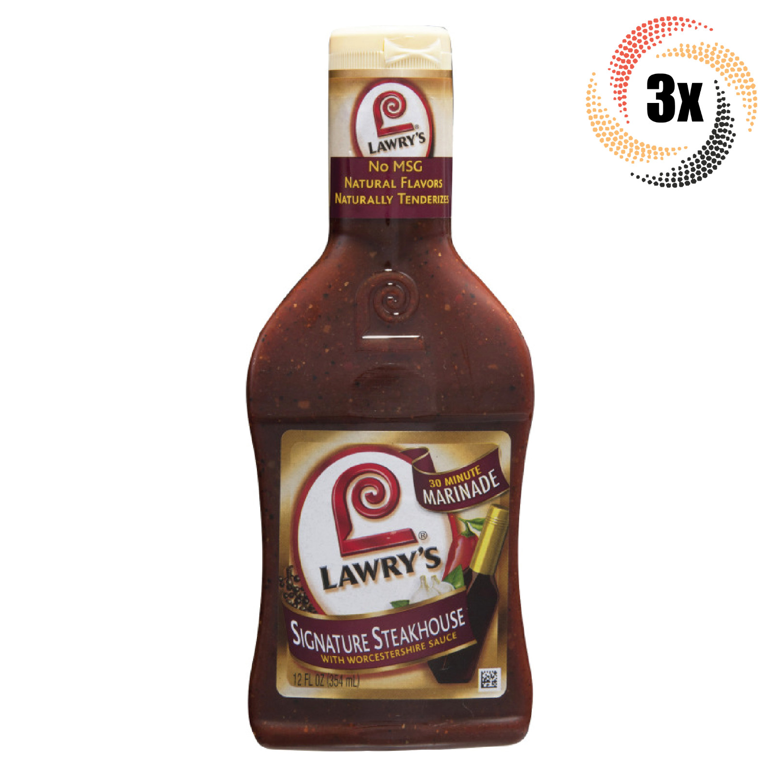 Фирменный стейкхаусный маринад Lawrys в 3 бутылках 12 унций Вустерширский соус 5890₽