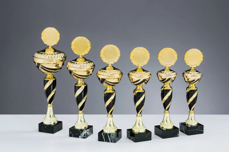 NO NAME Pokale 6er Serie Tilda gold/schwarz 30cm - 37,5cm