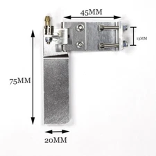 Aluminium 75mm Rudder with Water Pickup, Mount for RC Racing Boat Silver