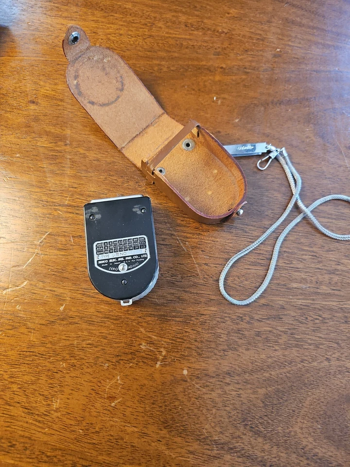 Medidor de exposición a luz vintage años 50 Seiko SEKONIC tipo L-VI cadena y estuche originales Foto 3 de 3