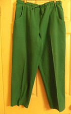 Women's Classic Elements Green Pull On Straight Leg Pants Elastic Waist Size 8