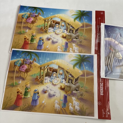 3 Hallmark Advent Calendars Jesus Is Born Dayspring 12 1/2" Long Christmas New - Picture 2 of 3