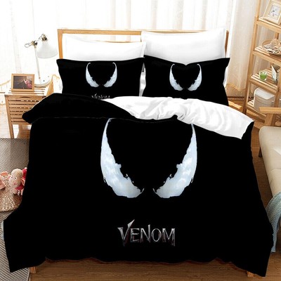 Venom 3PCS Bedding Set Comforter Cover Bedroom Soft Duvet Cover Pillowcases 