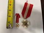 LOT OF 2: Order of the Crown of Italy White Enamel Cross with Crown