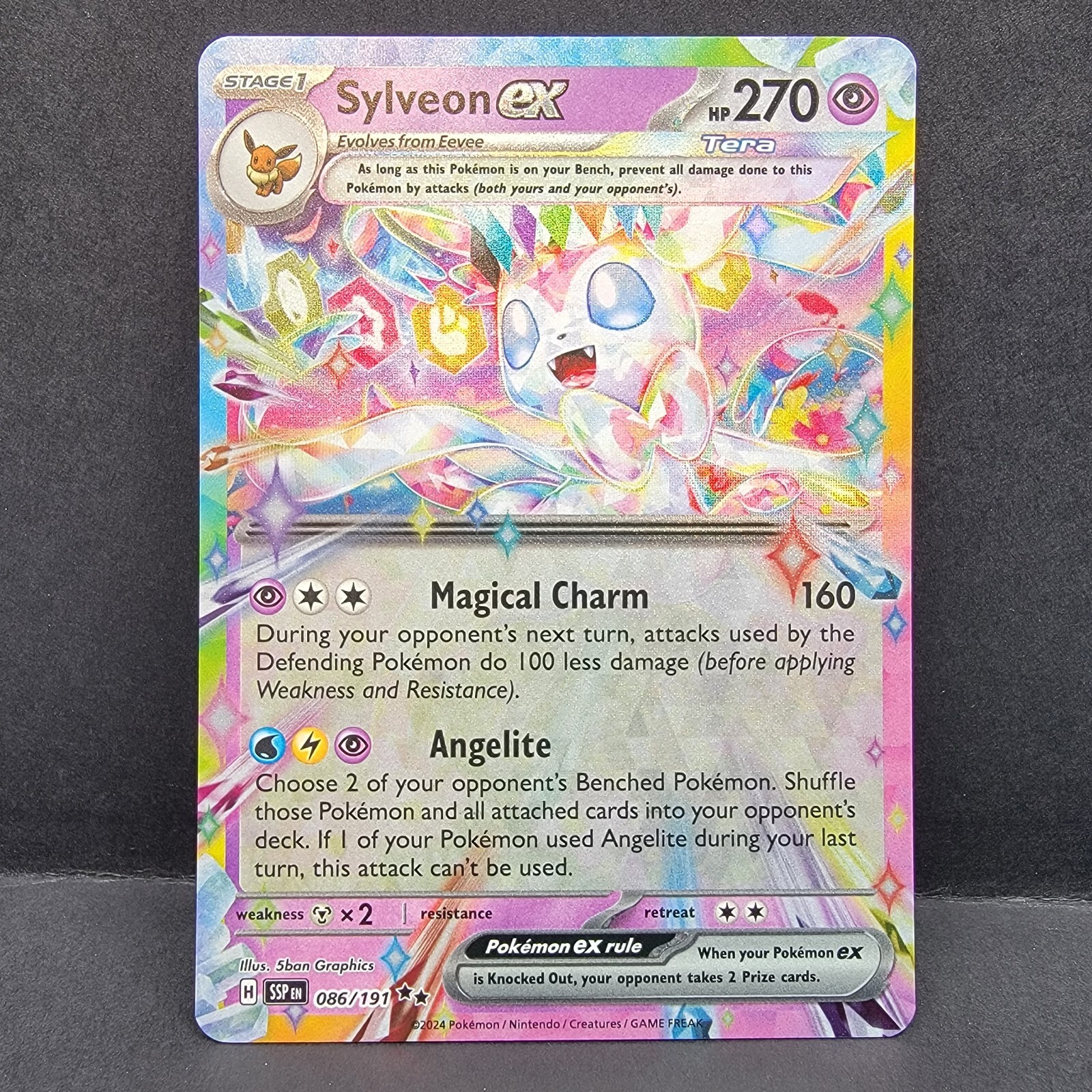Sylveon ex 086/191 Surging Sparks Double Rare Pokemon
