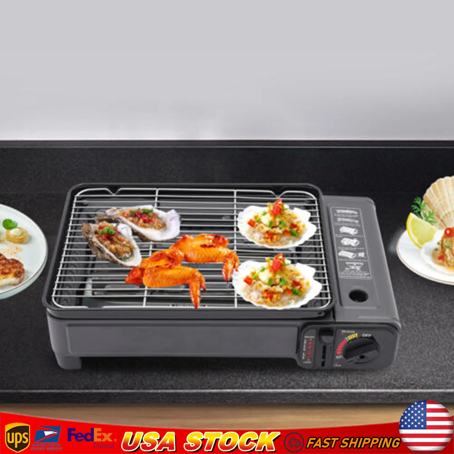 Butane Grill Stove Portable Camping Grill Gas Stove Outdoor Camping BBQ GrillUS