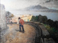 ECCEZIONALE ANTONIO ASTURI ORIGINALE MUSEALE olio su tela 75 X 100 CM 1935