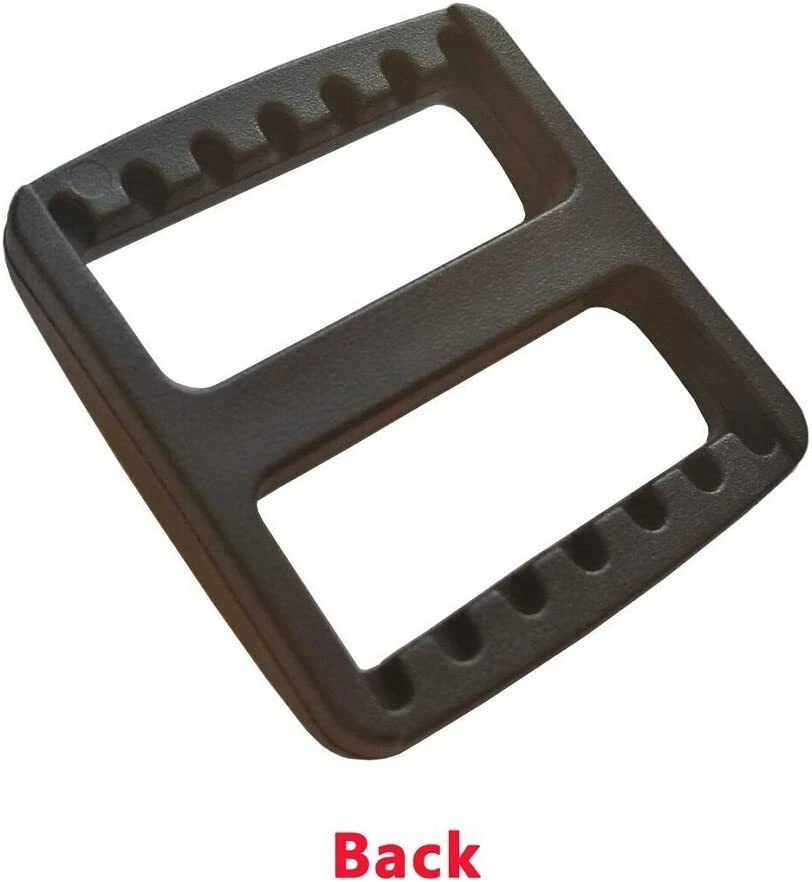 Diapositiva Tri-Glide de boca ancha de plástico negro de 1 pulgada para correas de bolsa, collar para perro Foto 3 de 4