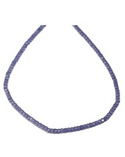 CZ Blue Sapphire Cubic Zirconia Necklace Solid Strand 18 14k Gold Fill Sterling