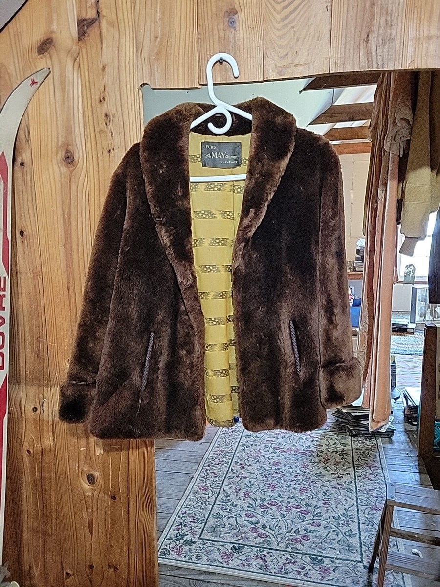 beutiful high vintage antique brown fur coat the May Company