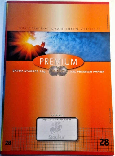 Karierte mit Randlinie Schulhefte