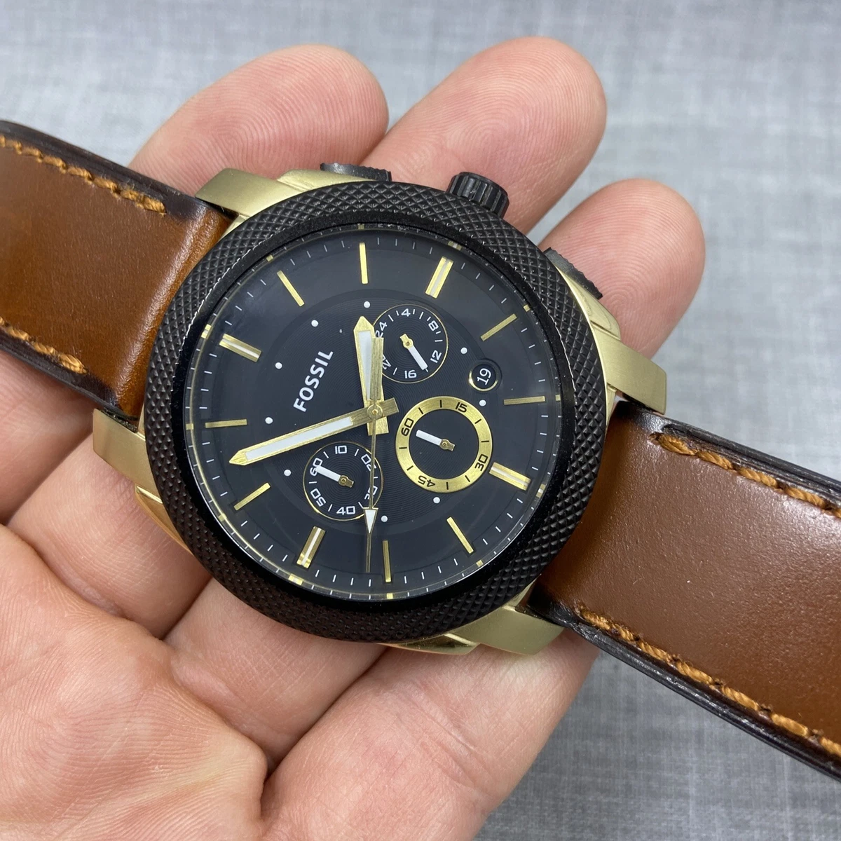 Fossil black and gold hot sale
