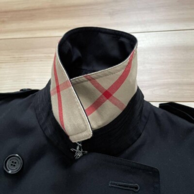 BURBERRY ESTABLISHED 1856 Trench Jacket Coat Women Size US6 black 