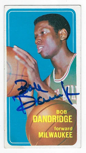 1970-71 BUCKS Bob Dandridge signed ROOKIE card Topps #63 AUTO RC Autograph HOF