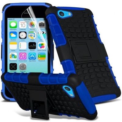 Apple iPhone 6 6s 7 Plus 5,5'' Robust Extra Stark Hard Case Cover Blau