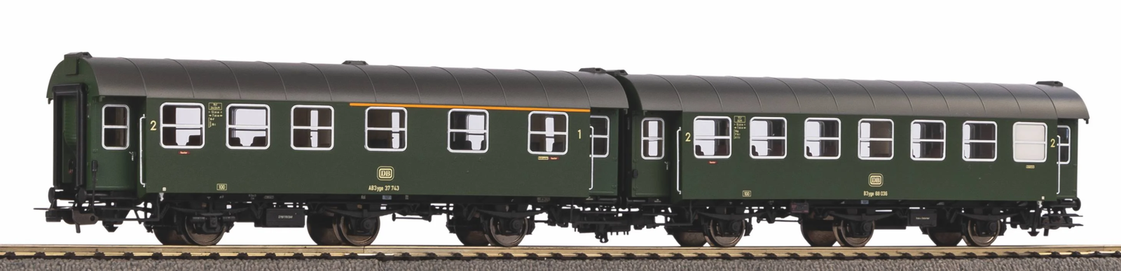 Piko 58265 HO Gauge Expert DB AB3yg & B3yg Modified Coach Set (2) IV