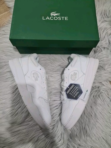Lacoste Mens White Leather Trainers Size 7.5UK Brand New - Picture 4 of 8