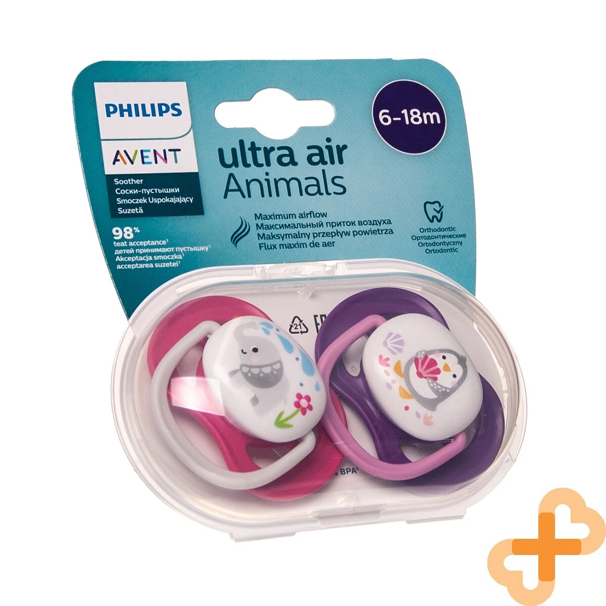 AVENT SUCETTE B/2 ULTRA AIR ANIMALS 6-18M