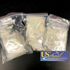 USN Nails Straight Square Natural Refill Tips Bag of 500 pcs Pick Size #0-10